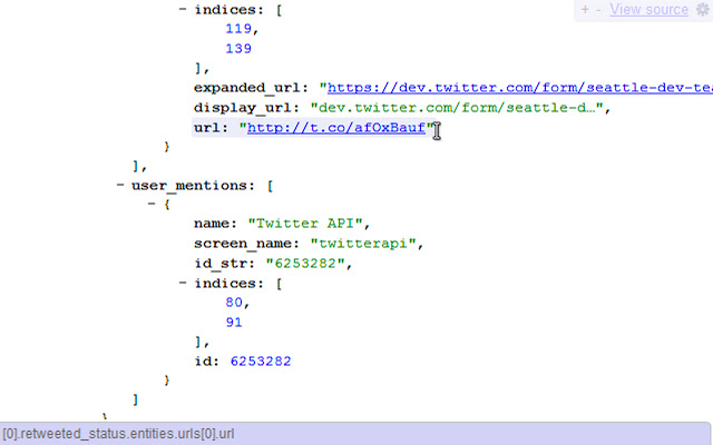 Расширение JSONView